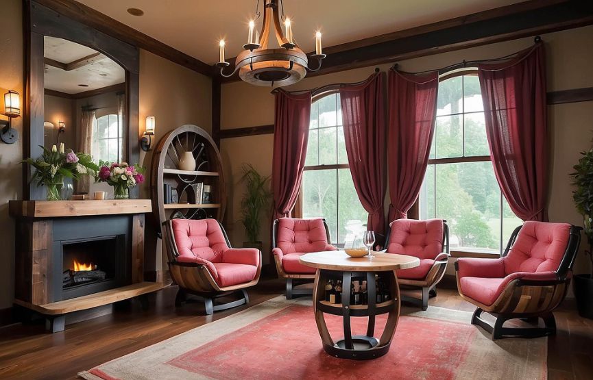 A modern living room with a sleek sofa, coffee table, and vibrant artwork on the walls.