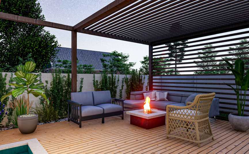 outdoor living space
